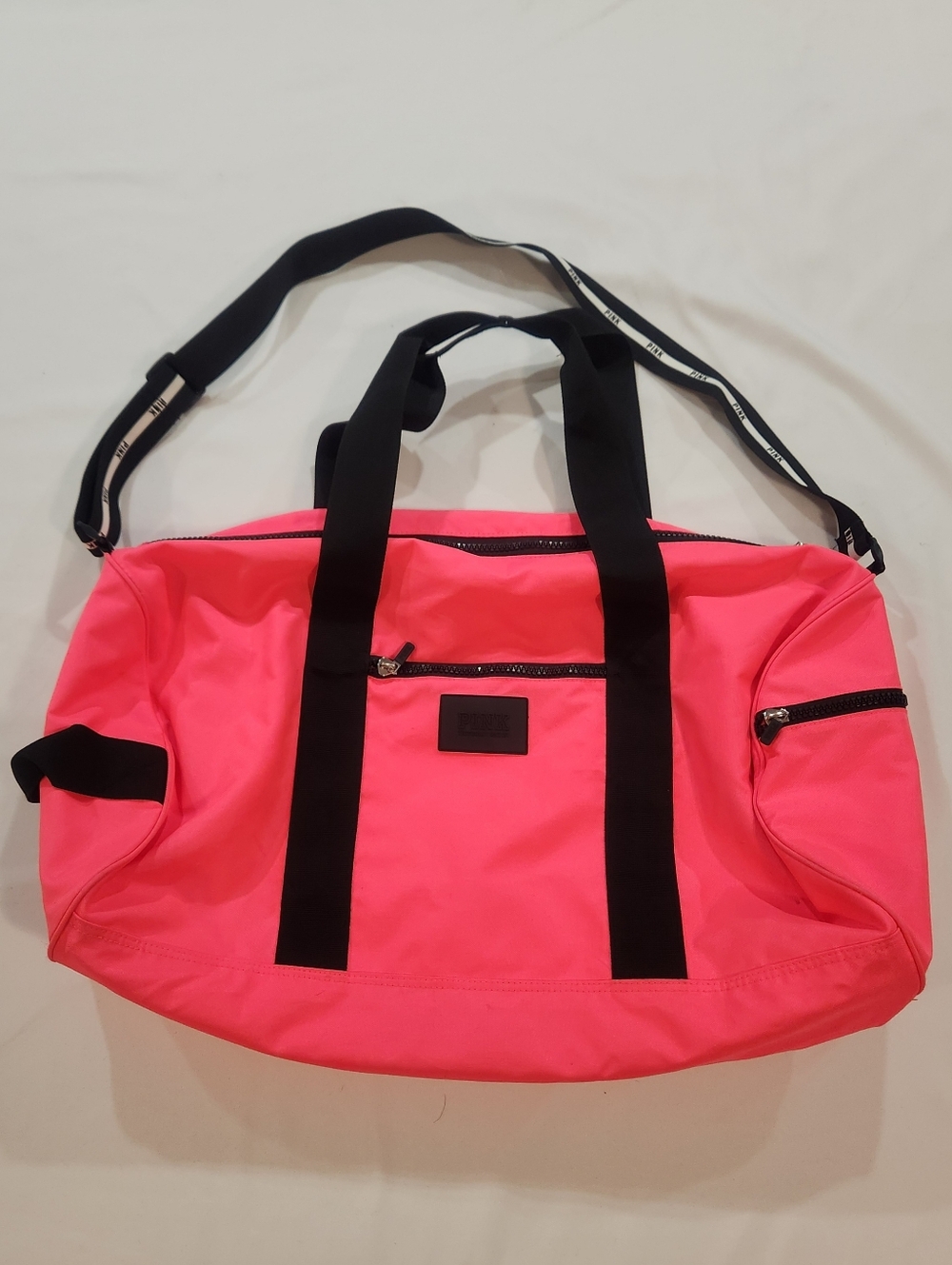 Victoria's Secret PINK Neon Pink Gym Duffel Bag